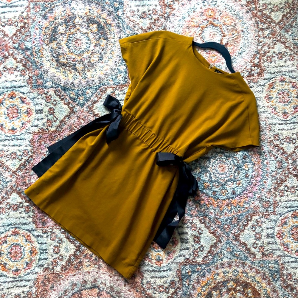 ZARA mustard gold yellow dress
